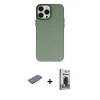 MARSİLYAN™- iPhone 13 Pro Max Kılıf Ahenk Çizgi Prime - Siyah Bilvis Hayalet Cam Ekran Koruyucu + Renkli Kamera Lens Koruma Cam - PE