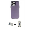 MARSİLYAN™- iPhone 13 Pro Max Kılıf Ahenk Çizgi Prime - Siyah Bilvis Hayalet Cam Ekran Koruyucu + Rainbow Kamera Lens Koruma Cam - MI