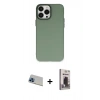 MARSİLYAN™- iPhone 13 Pro Max Kılıf Ahenk Çizgi Prime - Siyah Bilvis Hayalet Cam Ekran Koruyucu + Rainbow Kamera Lens Koruma Cam - MI