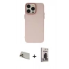 MARSİLYAN™- iPhone 13 Pro Max Kılıf Ahenk Çizgi Prime - Siyah Bilvis Hayalet Cam Ekran Koruyucu + Rainbow Kamera Lens Koruma Cam - REGD