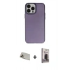 MARSİLYAN™- iPhone 13 Pro Max Kılıf Ahenk Çizgi Prime - Siyah Bilvis Hayalet Cam Ekran Koruyucu + Rainbow Kamera Lens Koruma Cam - REGD