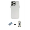 MARSİLYAN™- iPhone 13 Pro Max Kılıf Ahenk Çizgi Prime - Siyah Bilvis Hayalet Cam Ekran Koruyucu + Shine Kamera Lens Koruma Cam - GI