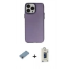 MARSİLYAN™- iPhone 13 Pro Max Kılıf Ahenk Çizgi Prime - Siyah Bilvis Hayalet Cam Ekran Koruyucu + Shine Kamera Lens Koruma Cam - GI