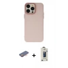 MARSİLYAN™- iPhone 13 Pro Max Kılıf Ahenk Çizgi Prime - Siyah Bilvis Hayalet Cam Ekran Koruyucu + Turuncu Renkli Kamera Lens Koruma Cam