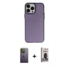 MARSİLYAN™- iPhone 13 Pro Max Kılıf Ahenk Çizgi Prime - Siyah Bilvis Hayalet Cam Ekran Koruyucu + Neon Fosforlu Kamera Lens - YL