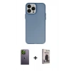 MARSİLYAN™- iPhone 13 Pro Max Kılıf Ahenk Çizgi Prime - Siyah Bilvis Hayalet Cam Ekran Koruyucu + Neon Fosforlu Kamera Lens - YL