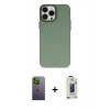 MARSİLYAN™- iPhone 13 Pro Max Kılıf Ahenk Çizgi Prime - Siyah Bilvis Hayalet Cam Ekran Koruyucu + Neon Fosforlu Kamera Lens - YL