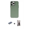 MARSİLYAN™- iPhone 13 Pro Max Kılıf Ahenk Çizgi Prime - Siyah Bilvis Hayalet Cam Ekran Koruyucu + Renkli Kamera Lens Koruma Cam - YL