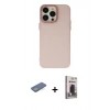 MARSİLYAN™- iPhone 13 Pro Max Kılıf Ahenk Çizgi Prime - Siyah Bilvis Hayalet Cam Ekran Koruyucu + Renkli Kamera Lens Koruma Cam - YL