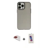 MARSİLYAN™- iPhone 13 Pro Max Kılıf Ahenk Çizgi Prime - Siyah Joko 5D Cam + Pers Alüminyum Kamera Lens - KI