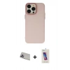 MARSİLYAN™- iPhone 13 Pro Max Kılıf Ahenk Çizgi Prime - Siyah Joko 5D Cam + Rainbow Kamera Lens Koruma Cam - MR