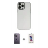 MARSİLYAN™- iPhone 13 Pro Max Kılıf Ahenk Çizgi Prime - Siyah Joko 5D Cam + Neon Fosforlu Kamera Lens - BZ