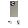 MARSİLYAN™- iPhone 13 Pro Max Kılıf Ahenk Çizgi Prime - Siyah Joko 5D Cam + Pers Alüminyum Kamera Lens - GD