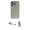 MARSİLYAN™- iPhone 13 Pro Max Kılıf Ahenk Çizgi Prime - Siyah Joko 5D Cam + Pers Alüminyum Kamera Lens - LT