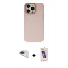 MARSİLYAN™- iPhone 13 Pro Max Kılıf Ahenk Çizgi Prime - Siyah Joko 5D Cam + Pers Alüminyum Kamera Lens - LT