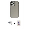 MARSİLYAN™- iPhone 13 Pro Max Kılıf Ahenk Çizgi Prime - Siyah Joko 5D Cam + Pers Alüminyum Kamera Lens - SABE