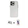 MARSİLYAN™- iPhone 13 Pro Max Kılıf Ahenk Çizgi Prime - Siyah Joko 5D Cam + Rainbow Kamera Lens Koruma Cam - BZ