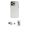 MARSİLYAN™- iPhone 13 Pro Max Kılıf Ahenk Çizgi Prime - Siyah Joko 5D Cam + Rainbow Kamera Lens Koruma Cam - MI