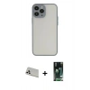 MARSİLYAN™- iPhone 13 Pro Max Kılıf Ahenk Çizgi Serisi - Şeffaf 360 Full Body Arka Koruyucu + Rainbow Kamera Lens Koruma Cam - BZ