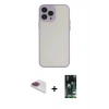 MARSİLYAN™- iPhone 13 Pro Max Kılıf Ahenk Çizgi Serisi - Şeffaf 360 Full Body Arka Koruyucu + Pers Alüminyum Kamera Lens - GI