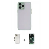 MARSİLYAN™- iPhone 13 Pro Max Kılıf Ahenk Çizgi Serisi - Şeffaf 360 Full Body Arka Koruyucu + Gold Shine Kamera Lens