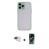 MARSİLYAN™- iPhone 13 Pro Max Kılıf Ahenk Çizgi Serisi - Şeffaf 360 Full Body Arka Koruyucu + Kırmızı Pers Alüminyum Kamera Lens