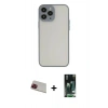MARSİLYAN™- iPhone 13 Pro Max Kılıf Ahenk Çizgi Serisi - Şeffaf 360 Full Body Arka Koruyucu + Rainbow Kamera Lens Koruma Cam - KI