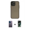 MARSİLYAN™- iPhone 13 Pro Max Kılıf Ahenk Çizgi Serisi - Şeffaf 360 Full Body Arka Koruyucu + Neon Fosforlu Kamera Lens - MI