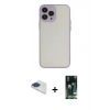 MARSİLYAN™- iPhone 13 Pro Max Kılıf Ahenk Çizgi Serisi - Şeffaf 360 Full Body Arka Koruyucu + Pers Alüminyum Kamera Lens - LT