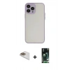 MARSİLYAN™- iPhone 13 Pro Max Kılıf Ahenk Çizgi Serisi - Şeffaf 360 Full Body Arka Koruyucu + Pers Alüminyum Kamera Lens - GD