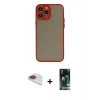 MARSİLYAN™- iPhone 13 Pro Max Kılıf Ahenk Çizgi Serisi - Şeffaf 360 Full Body Arka Koruyucu + Pers Alüminyum Kamera Lens - GI