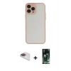 MARSİLYAN™- iPhone 13 Pro Max Kılıf Ahenk Çizgi Serisi - Şeffaf 360 Full Body Arka Koruyucu + Pers Alüminyum Kamera Lens - GI