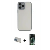 MARSİLYAN™- iPhone 13 Pro Max Kılıf Ahenk Çizgi Serisi - Şeffaf 360 Full Body Arka Koruyucu + Rainbow Kamera Lens Koruma Cam - MI
