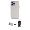 MARSİLYAN™- iPhone 13 Pro Max Kılıf Ahenk Çizgi Serisi - Şeffaf 360 Full Body Arka Koruyucu + Rainbow Kamera Lens Koruma Cam - MI