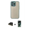 MARSİLYAN™- iPhone 13 Pro Max Kılıf Ahenk Çizgi Serisi - Şeffaf 360 Full Body Arka Koruyucu + Raze Metal Kamera Lens - GD