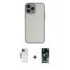 MARSİLYAN™- iPhone 13 Pro Max Kılıf Ahenk Çizgi Serisi - Şeffaf 360 Full Body Arka Koruyucu + Shine Kamera Lens - GD