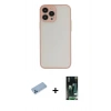MARSİLYAN™- iPhone 13 Pro Max Kılıf Ahenk Çizgi Serisi - Şeffaf 360 Full Body Arka Koruyucu + Shine Kamera Lens Koruma Cam - MI