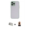 MARSİLYAN™- iPhone 13 Pro Max Kılıf Ahenk Çizgi Serisi - Şeffaf Maxco Cam Ekran Koruyucu + Rainbow Kamera Lens Koruma Cam - BZ