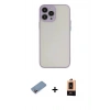 MARSİLYAN™- iPhone 13 Pro Max Kılıf Ahenk Çizgi Serisi - Şeffaf Maxco Cam Ekran Koruyucu + Shine Kamera Lens Koruma Cam - PE