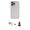MARSİLYAN™- iPhone 13 Pro Max Kılıf Ahenk Çizgi Serisi - Şeffaf Maxco Cam Ekran Koruyucu + Pers Alüminyum Kamera Lens - SABE