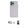 MARSİLYAN™- iPhone 13 Pro Max Kılıf Ahenk Çizgi Serisi - Şeffaf Maxco Cam Ekran Koruyucu + Rainbow Kamera Lens Koruma Cam - MR