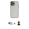 MARSİLYAN™- iPhone 13 Pro Max Kılıf Ahenk Çizgi Serisi - Şeffaf Maxco Cam Ekran Koruyucu + Rainbow Kamera Lens Koruma Cam - MI