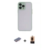 MARSİLYAN™- iPhone 13 Pro Max Kılıf Ahenk Çizgi Serisi - Şeffaf Maxco Cam Ekran Koruyucu + Renkli Kamera Lens Koruma Cam - TU