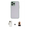 MARSİLYAN™- iPhone 13 Pro Max Kılıf Ahenk Çizgi Serisi - Şeffaf Maxco Cam Ekran Koruyucu + Shine Kamera Lens - GD