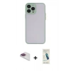 MARSİLYAN™- iPhone 13 Pro Max Kılıf Ahenk Çizgi Serisi - Şeffaf Pasifik Cam Ekran Koruyucu + Pers Alüminyum Kamera Lens - GI