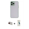 MARSİLYAN™- iPhone 13 Pro Max Kılıf Ahenk Çizgi Serisi - Şeffaf Pasifik Cam Ekran Koruyucu + Rainbow Kamera Lens Koruma Cam - KI