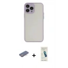 MARSİLYAN™- iPhone 13 Pro Max Kılıf Ahenk Çizgi Serisi - Şeffaf Pasifik Cam Ekran Koruyucu + Renkli Kamera Lens Koruma Cam - MI