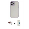 MARSİLYAN™- iPhone 13 Pro Max Kılıf Ahenk Çizgi Serisi - Şeffaf Pasifik Cam Ekran Koruyucu + Pers Alüminyum Kamera Lens - KI