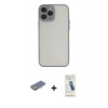 MARSİLYAN™- iPhone 13 Pro Max Kılıf Ahenk Çizgi Serisi - Şeffaf Pasifik Cam Ekran Koruyucu + Renkli Kamera Lens Koruma Cam - SI
