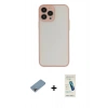 MARSİLYAN™- iPhone 13 Pro Max Kılıf Ahenk Çizgi Serisi - Şeffaf Pasifik Cam Ekran Koruyucu + Shine Kamera Lens Koruma Cam - GI